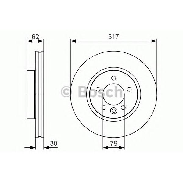 BOSCH - 0 986 479 S25 (Диск тормозной передний)