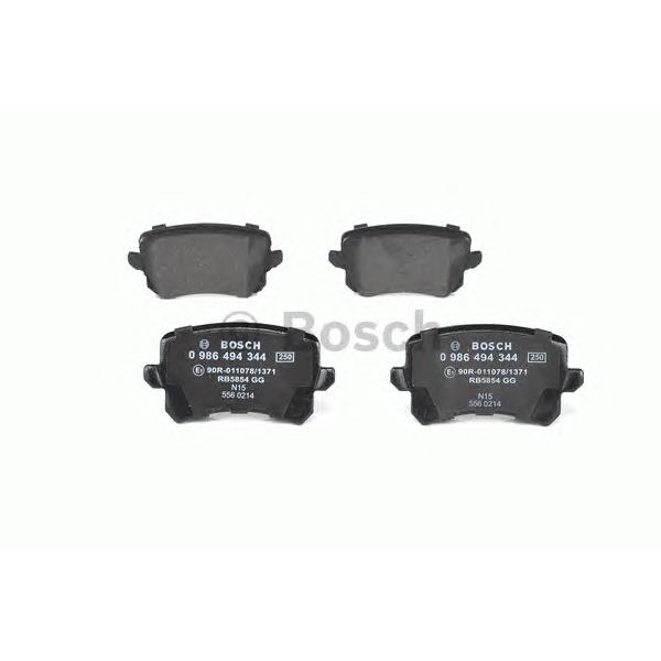 BOSCH - 0 986 494 344 (Колодки тормозные задние (без датчика) 105.6x56.3x16.7)
