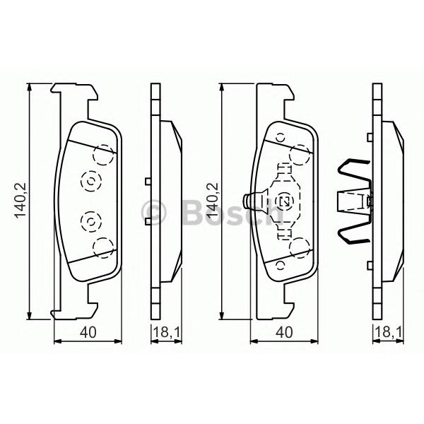 BOSCH - 0986494661 (ТОРМОЗНЫЕ КОЛОДКИ)
