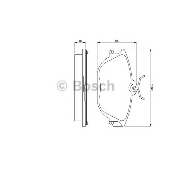 BOSCH - 0 986 424 016 (Комплект тормозных колодок, дисковый тормоз)