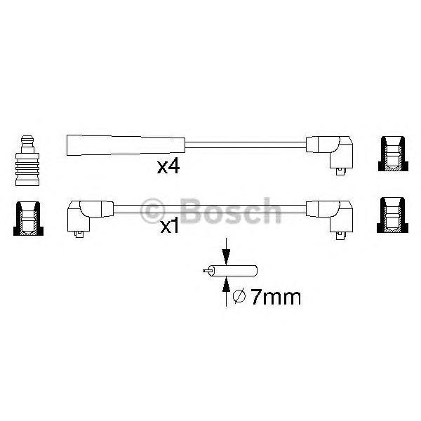 BOSCH - 0 986 356 758 (Комплект проводов зажигания)