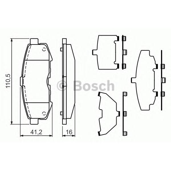 BOSCH - 0986494319 (комплект колодок дисковых)