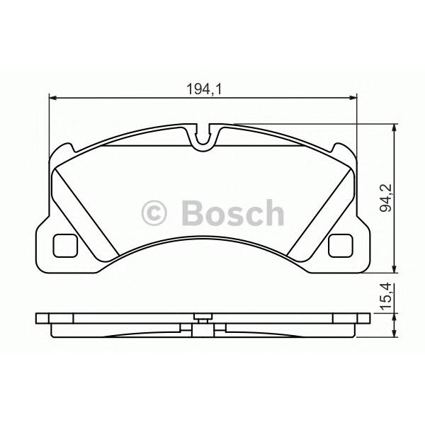 BOSCH - 0 986 494 206 (Комплект тормозных колодок, дисковый тормоз)