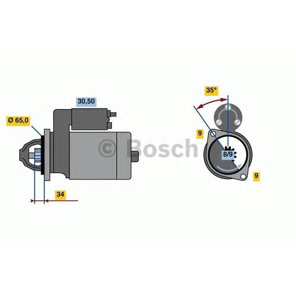 BOSCH - 0986023790 (Стартер 12V 0.8KW)