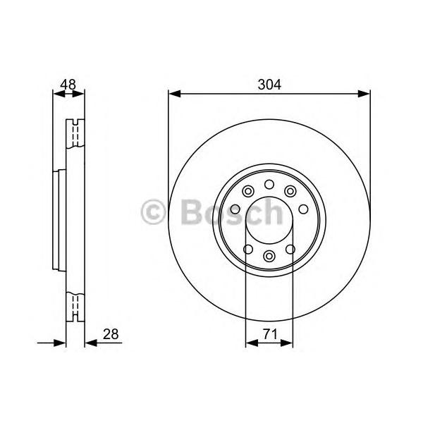 BOSCH - 0 986 479 380 (Тормозной диск)
