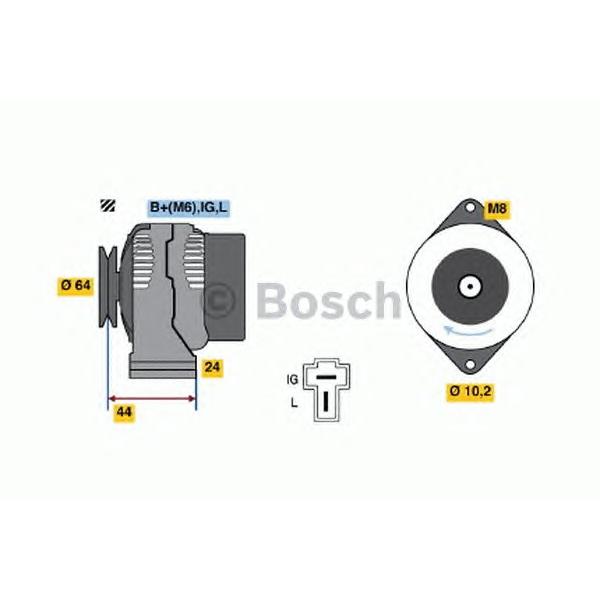 BOSCH - 0986037271 (Генератор 14V 40A)