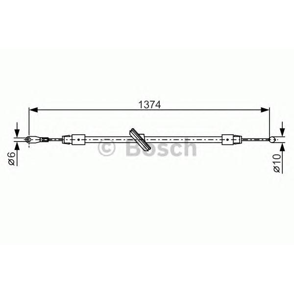 BOSCH - 1 987 482 312 (Трос, стояночная тормозная система)