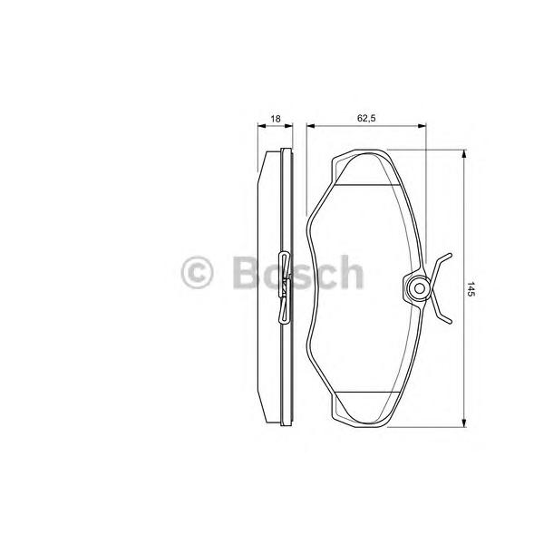 BOSCH - 0 986 424 636 (Комплект тормозных колодок, дисковый тормоз)