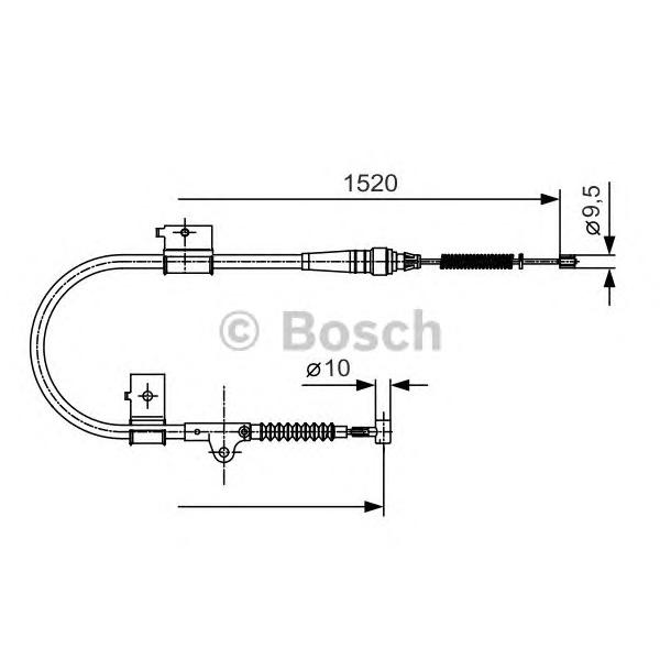 BOSCH - 1 987 482 051 (Трос стояночного тормоза, правый)