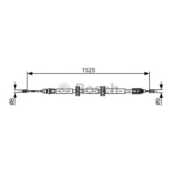 BOSCH - 1 987 482 142 (Трос стояночного тормоза 1525/1235 лев/прав)
