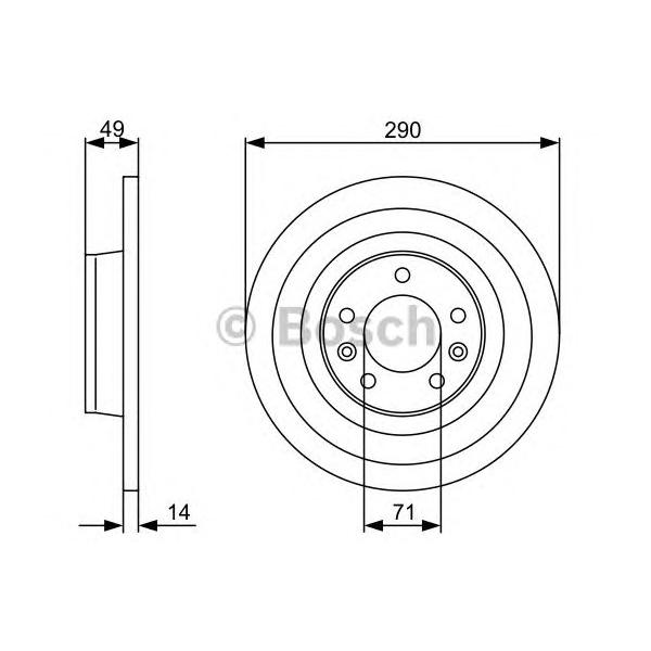 BOSCH - 0986479379 (Диск тормозной)