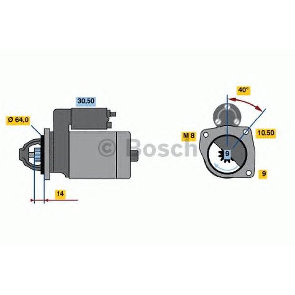 BOSCH - 0 986 019 291 (Стартер)