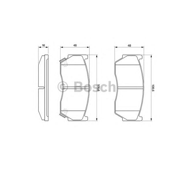 BOSCH - 0 986 424 369 (Комплект тормозных колодок, дисковый тормоз)
