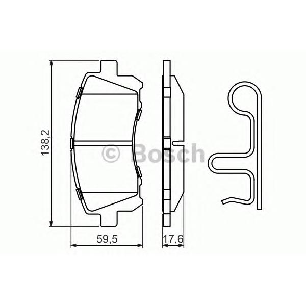 BOSCH - 0 986 424 700 (Колодки тормозные передние (D721))