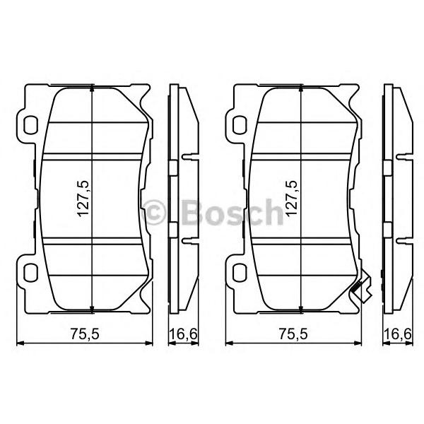 BOSCH - 0986494707 (Колодки тормозные INFINITI FX35/37/50 08-/GS35/37/25 06- передние)