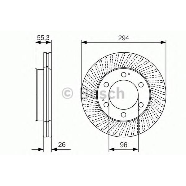 BOSCH - 0986479D33 (Диск тормозной Ssangyong Rexton 2.7d 08.04)