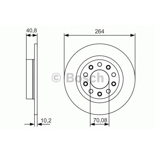 BOSCH - 0986479C41 (0 986 479 C41_диск тормозной задний!/ Alfa Romeo Giulietta 1.4/1.6JTD/2.0JTD 10>)
