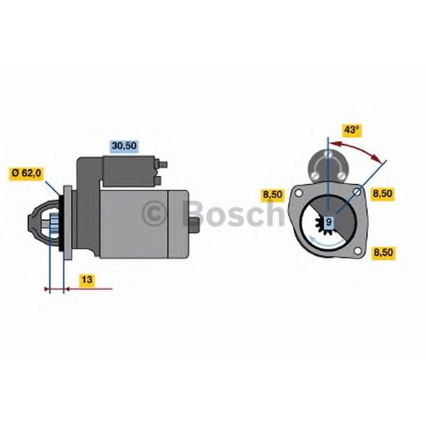 BOSCH - 0 986 014 960 (Стартер)