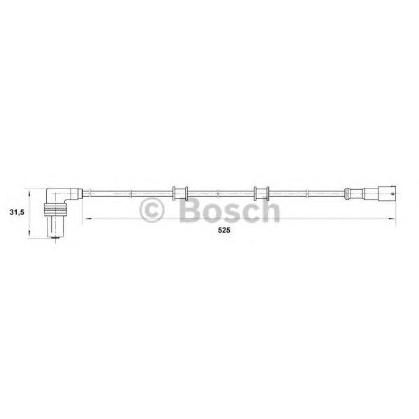 BOSCH - 0 265 001 206 (Датчик, частота вращения колеса)