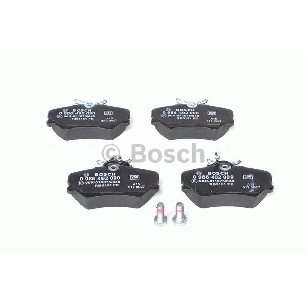 BOSCH - 0 986 492 090 (Комплект тормозных колодок, дисковый тормоз)