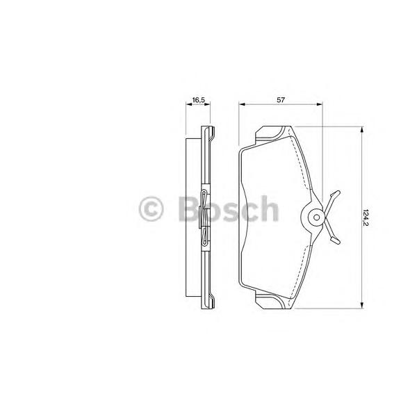 BOSCH - 0 986 424 490 (Комплект тормозных колодок, дисковый тормоз)