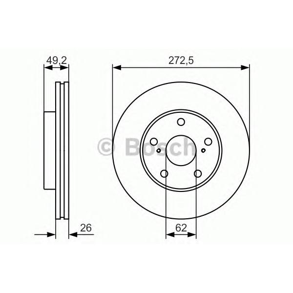 BOSCH - 0 986 479 R45 (Тормозной диск)