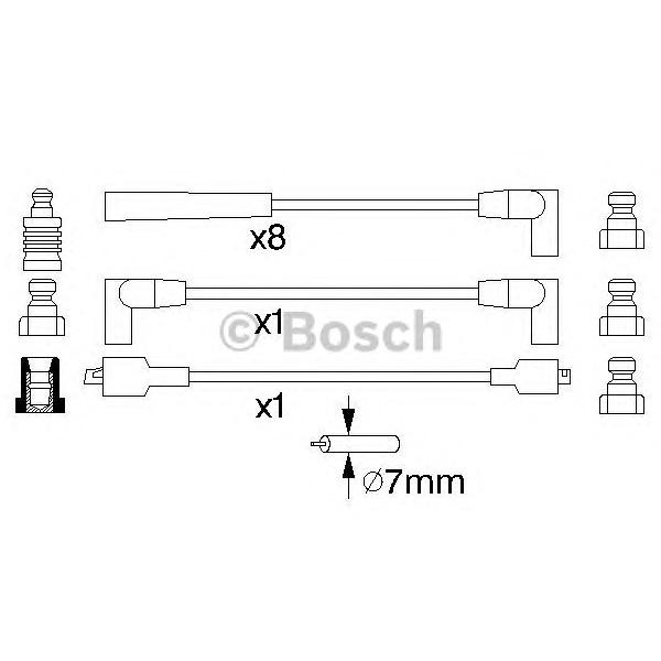 BOSCH - 0 986 357 118 (Комплект проводов зажигания)
