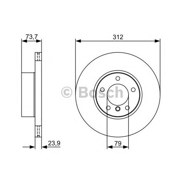 BOSCH - 0 986 479 381 (Тормозной диск)