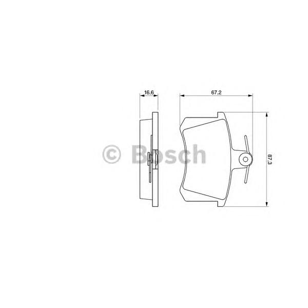 BOSCH - 0 986 494 059 (Комплект тормозных колодок, дисковый тормоз)