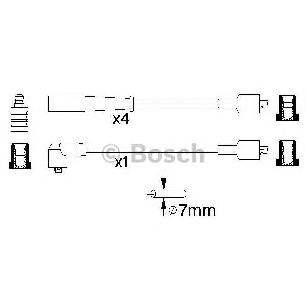 BOSCH - 0 986 356 815 (Комплект проводов зажигания)