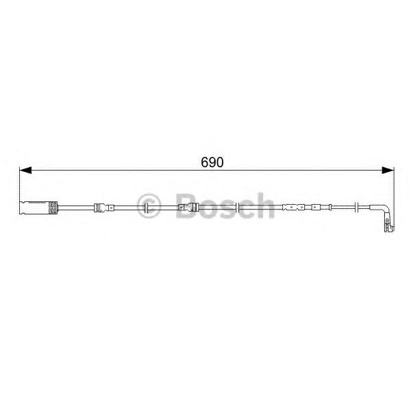 BOSCH - 1987473052 (1 987 473 052_датчик износа колодок передних! L=690// BMW E90/E92/E93 07>)