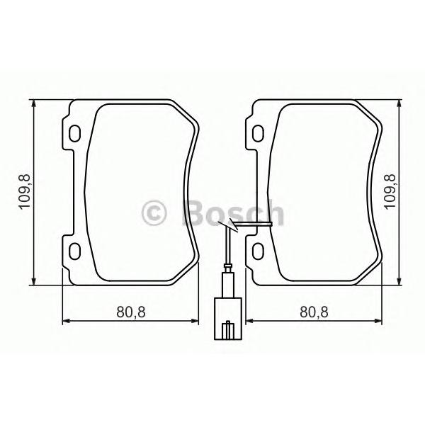 BOSCH - 0986494402 (комплект колодок для дисковых тормозов)