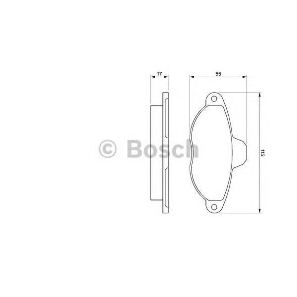 BOSCH - 0 986 460 968 (Комплект тормозных колодок, дисковый тормоз)