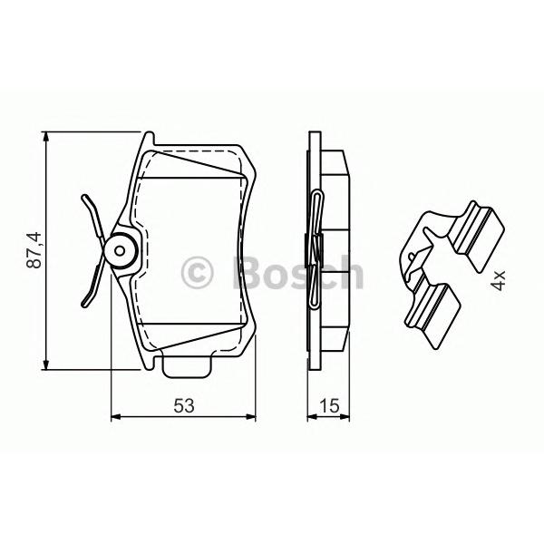 BOSCH - 0986494597 (Колодки торм.зад.)