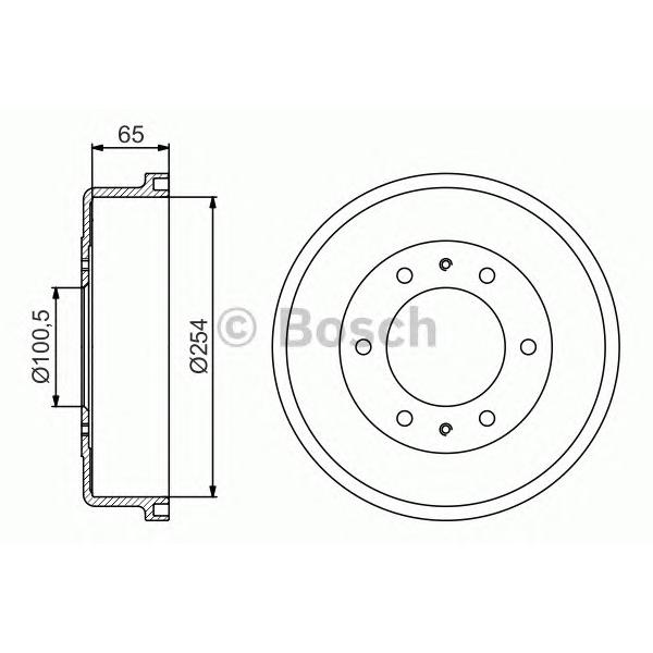 BOSCH - 0986477163 (Барабан тормозной)