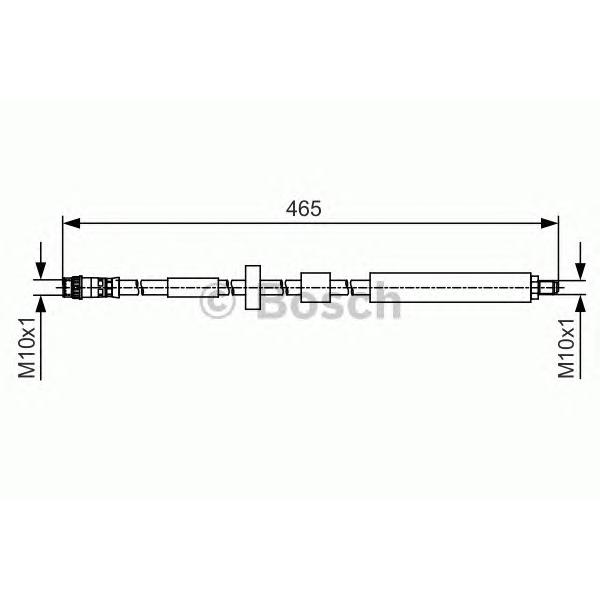 BOSCH - 1987481509 (Тормозной шланг Peugeot 3008 09/308 07/5008 09)