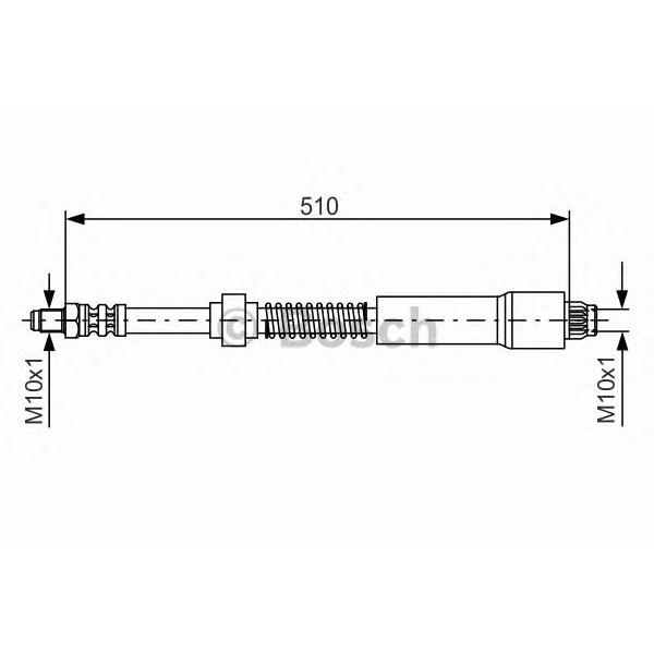 BOSCH - 1987476675 (Тормозной шланг Peugeot 306 93-02)