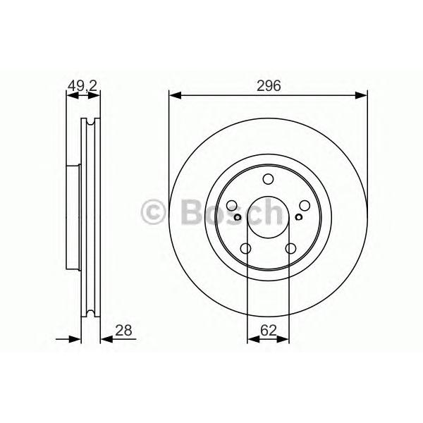 BOSCH - 0986479S22 (Тормозной диск передний)