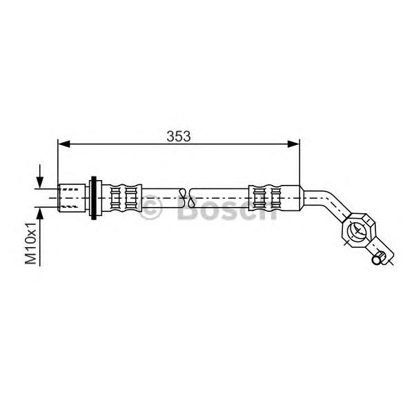 BOSCH - 1987481036 (Шланг тормозной FR DYNA 150/TOYOACE G15/HIACE/REGIUSACE 2WD 99-05 LH (колесо))