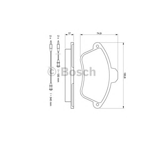BOSCH - 0 986 460 951 (Комплект тормозных колодок, дисковый тормоз)