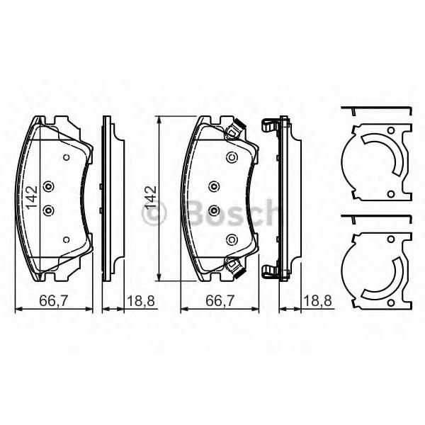 BOSCH - 0 986 494 275 (Колодки тормозные дисковые передние / OPEL Insignia (17