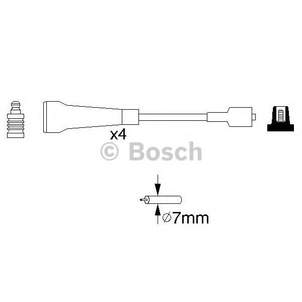BOSCH - 0 986 356 967 (Комплект проводов зажигания)