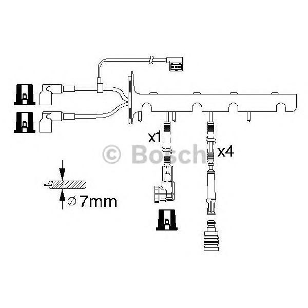 BOSCH - 0 986 356 328 (Комплект проводов зажигания)