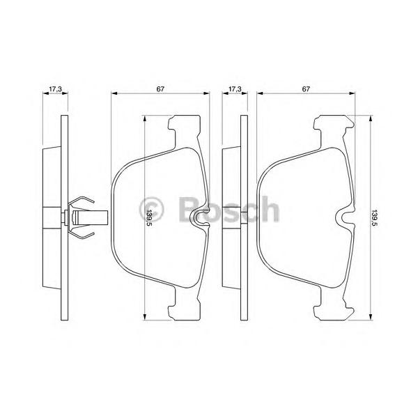 BOSCH - 0 986 424 812 (Комплект тормозных колодок, дисковый тормоз)