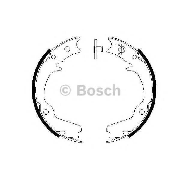 BOSCH - 0 986 487 681 (Колодки ручника барабанные Ø170x32)