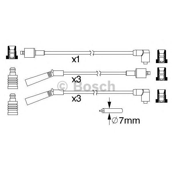 BOSCH - 0 986 357 178 (Комплект проводов зажигания)