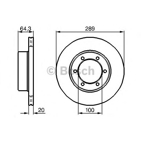 BOSCH - 0986478453 (Тормозной диск 0986478453)