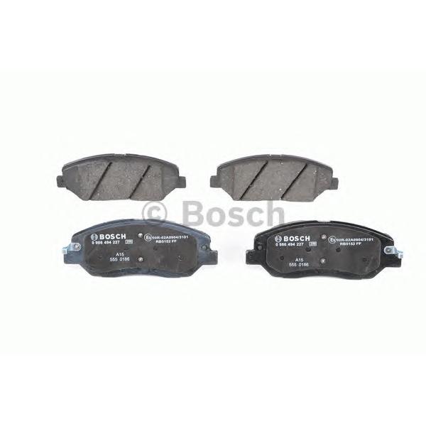 BOSCH - 0 986 494 227 (Колодки тормозные передние SsangYong/KIA/Hyundai)