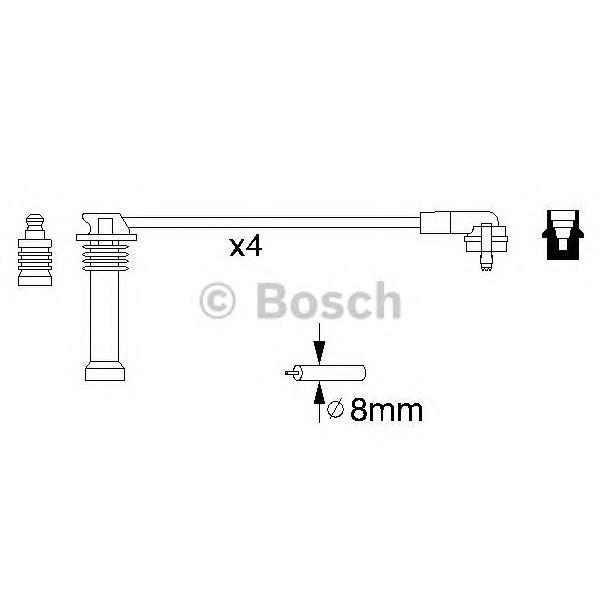 BOSCH - 0 986 356 805 (Комплект проводов зажигания)