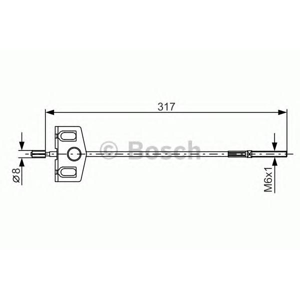 BOSCH - 1 987 482 342 (Трос, стояночная тормозная система)